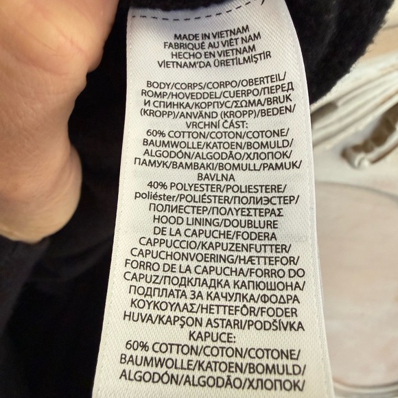 Ralph Lauren Black Hoodie Sweater with White raised Logo - Picture 7 of 10